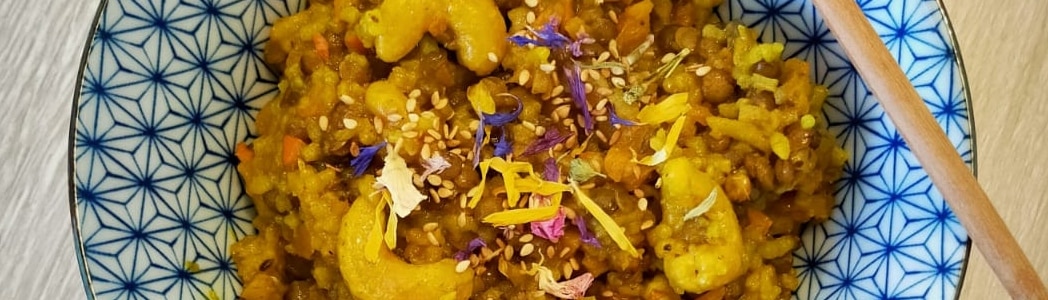 Recette du kitchari facile et fleurs comestibles